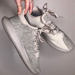 ADIDAS || tubular shadow beige tan sneakers